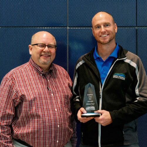 11NGTC Employee of the Year 2019 (left to right): NGTC President Dr. Mark Ivester, Director of Facilities Michael Boyd.
