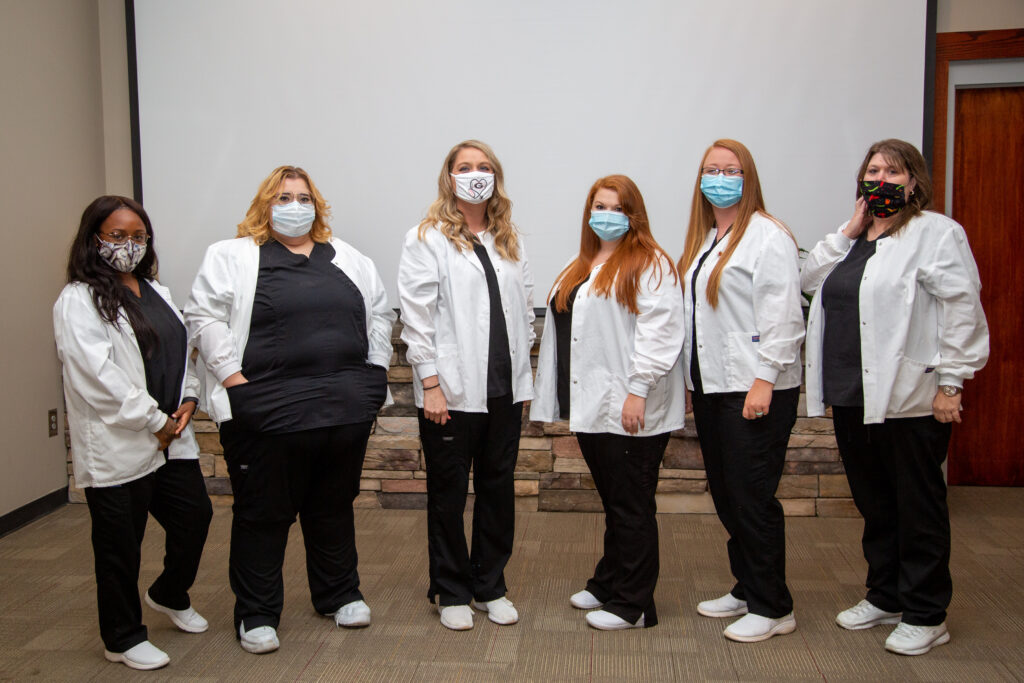 Clarkesville Medical Assisting students pictured are (left to right): Redasyia Brown, Autumn Hamrick, Elizabeth Anderson, McCall Wheeler, Ashley Fowler and Angela Ballew. 