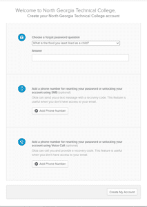Screenshot of okta page for creating your NGTC account